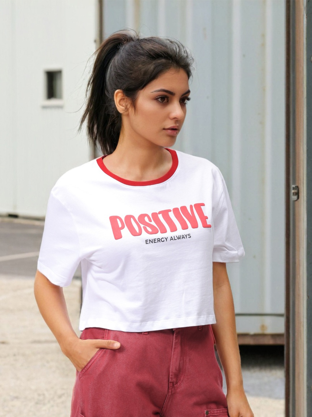 Freehand by The Indian Garage Co Women Typography Printed Extended Sleeves Applique T-shirt, White
Freehand by The Indian Garage Co Women Typography Printed Extended Sleeves Applique T-shirt, White
