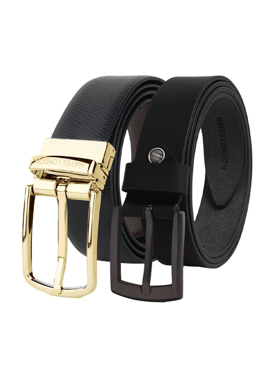 Hayes London Men Formal Belts Combo Pack of 2 Premium Genuine Leather Belt, Black
Hayes London Men Formal Belts Combo Pack of 2 Premium Genuine Leather Belt, Black