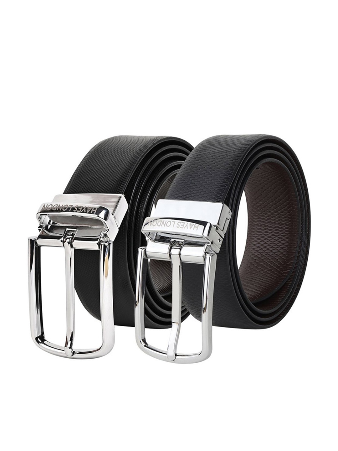 Hayes London Men Leather Belts Combo Pack Of 2 Genuine Premium Reversible Formal Belt, Silver
Hayes London Men Leather Belts Combo Pack Of 2 Genuine Premium Reversible Formal Belt, Silver