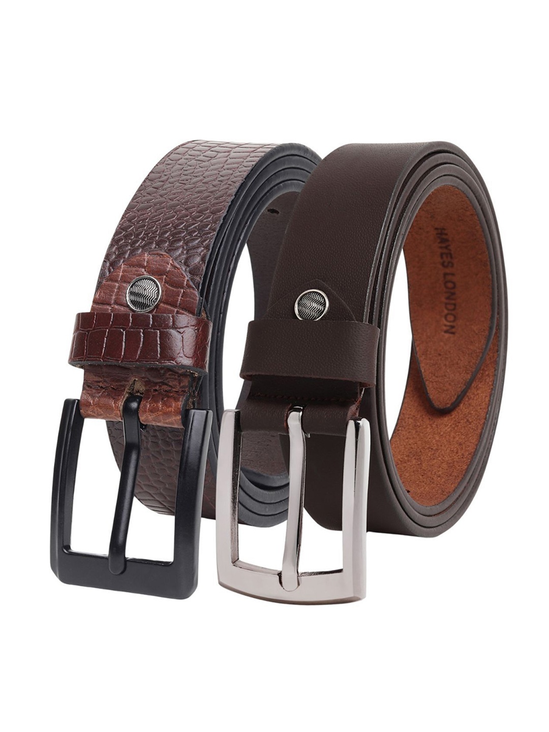 Hayes London Men Formal Belts Combo Pack of 2 Premium Genuine Leather Belt, Brown
Hayes London Men Formal Belts Combo Pack of 2 Premium Genuine Leather Belt, Brown