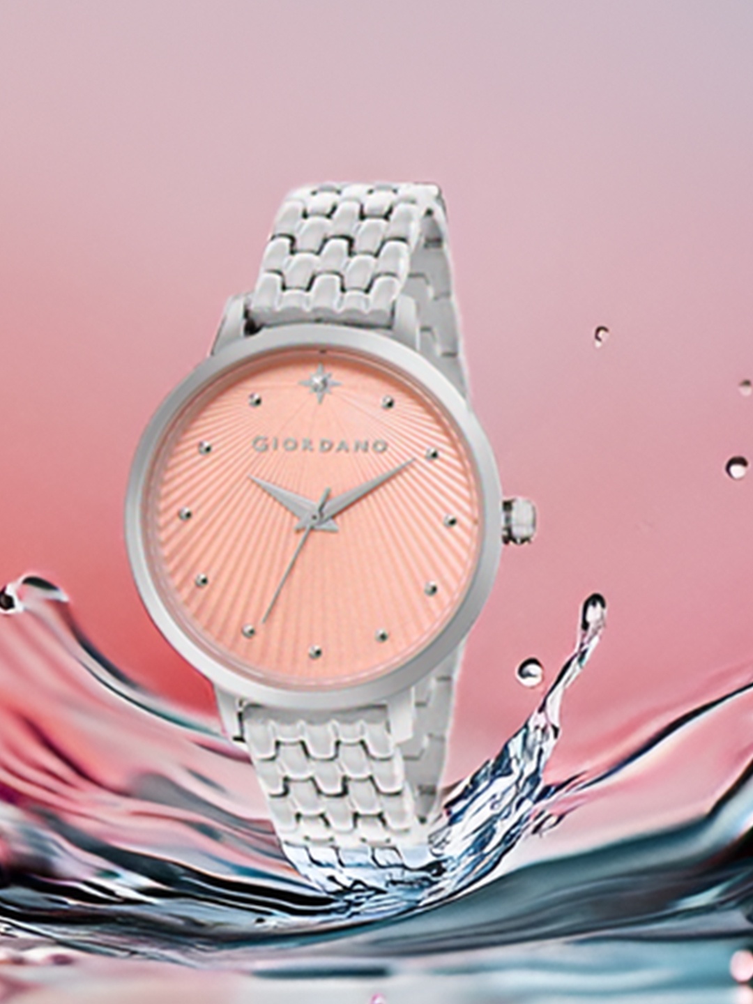 GIORDANO Women Dial & Stainless Steel Straps Water Resistant Analogue Watch GD-4210-11, Pink
GIORDANO Women Dial & Stainless Steel Straps Water Resistant Analogue Watch GD-4210-11, Pink