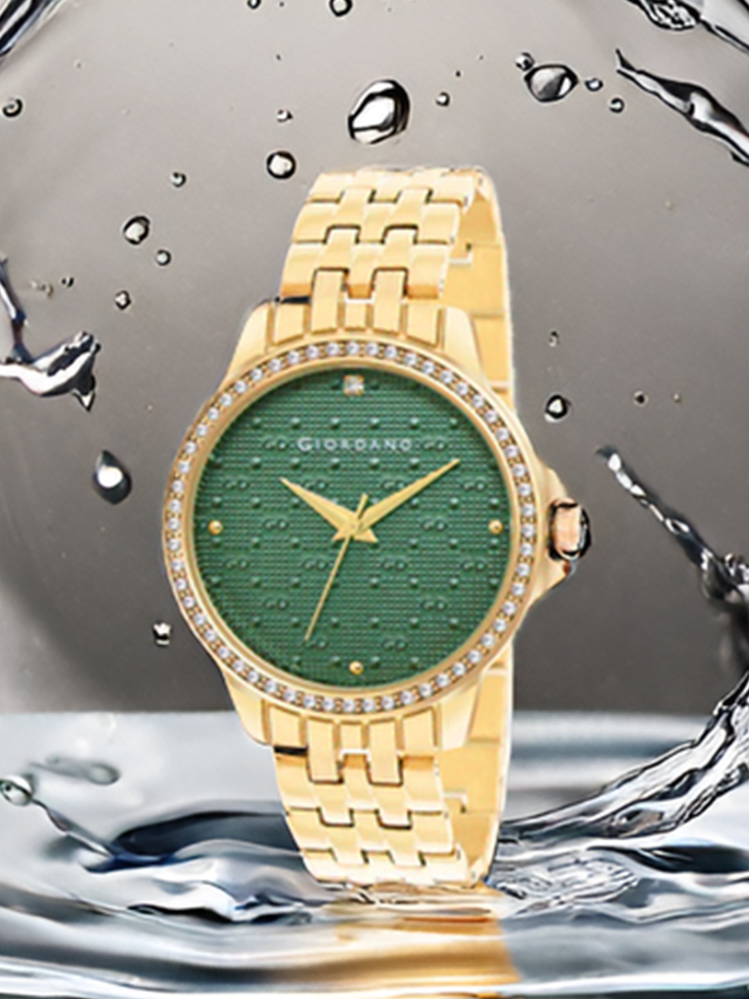 GIORDANO Women Embellished Dial & Stainless Steel Straps Analogue Watch GD-4209-11, Green
GIORDANO Women Embellished Dial & Stainless Steel Straps Analogue Watch GD-4209-11, Green