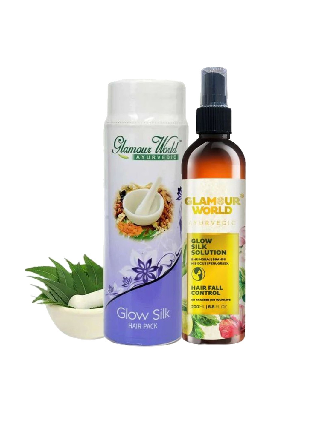 Glamour World Ayurvedic Set Of 2 Glow Silk Hair Pack & Hair Solution - 200 ml Each, Beige
Glamour World Ayurvedic Set Of 2 Glow Silk Hair Pack & Hair Solution - 200 ml Each, Beige