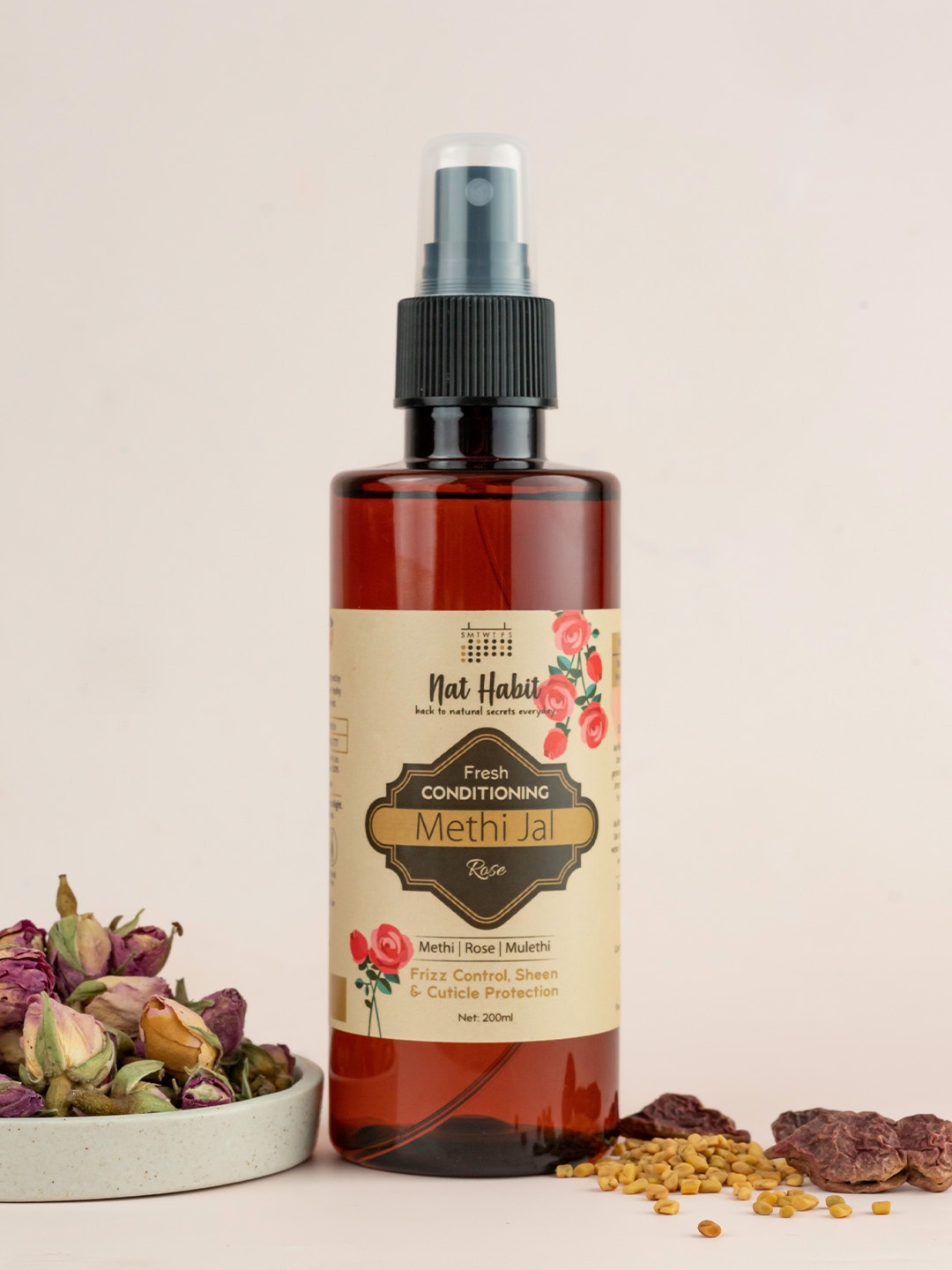 Nat Habit Rose Conditioning Methi Jal Hair Serum for Frizz & Damaged Hair - 200 ml, White
Nat Habit Rose Conditioning Methi Jal Hair Serum for Frizz & Damaged Hair - 200 ml, White