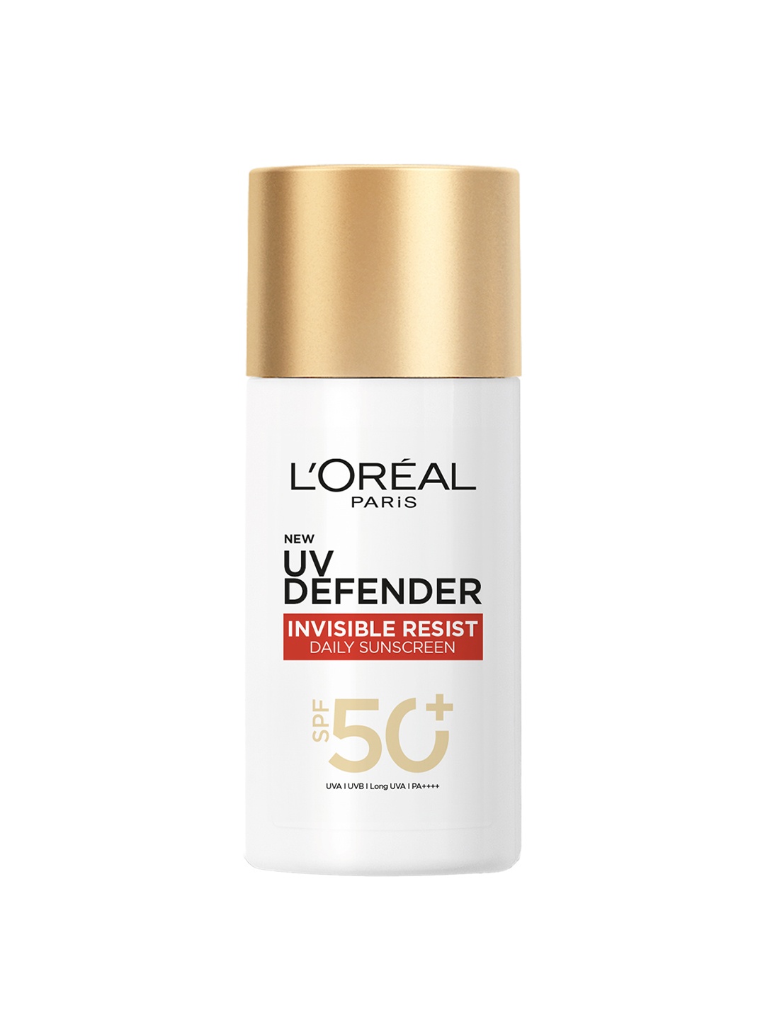 LOreal Paris UV Defender Invisible Resist Lightweight Daily Sunscreen SPF50+ PA++++ - 50ml, White
LOreal Paris UV Defender Invisible Resist Lightweight Daily Sunscreen SPF50+ PA++++ - 50ml, White