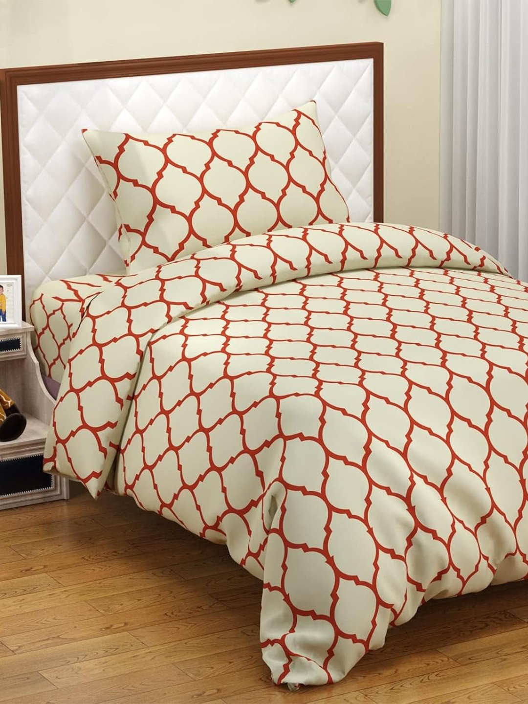 Trance Home Linen 200TC Zippered Single Rajai Cover/Blanket Cover with 1 Pillow Cover, Red
Trance Home Linen 200TC Zippered Single Rajai Cover/Blanket Cover with 1 Pillow Cover, Red
