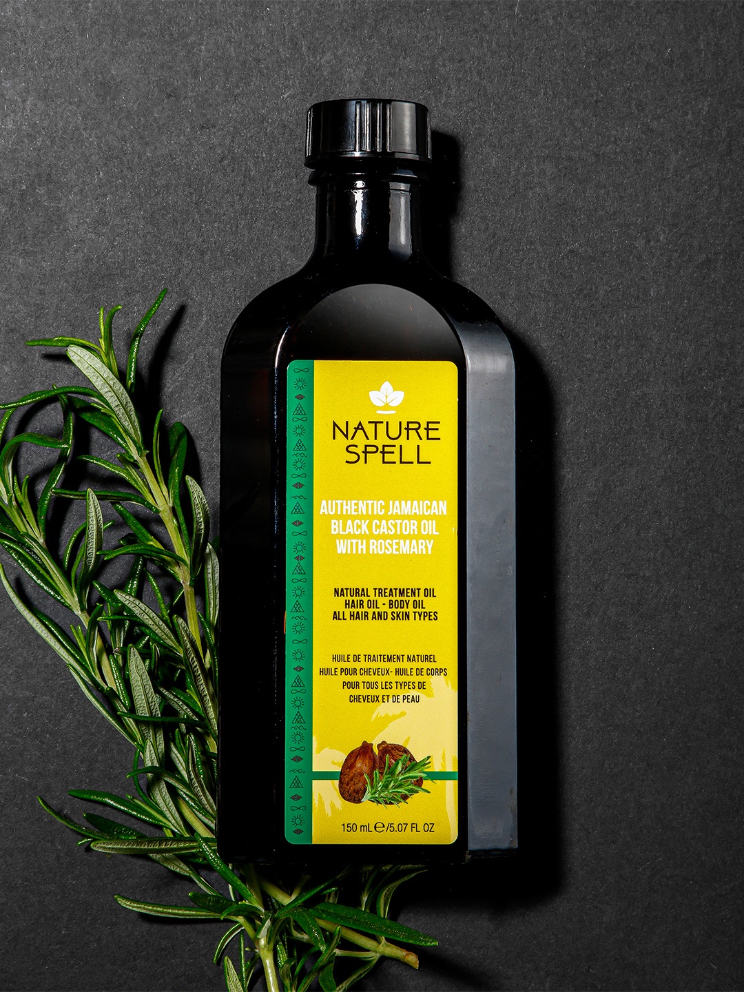 Nature Spell Rosemary With Jamaican Black Castor Oil For Hair & Skin - 150 ml, Beige
Nature Spell Rosemary With Jamaican Black Castor Oil For Hair & Skin - 150 ml, Beige