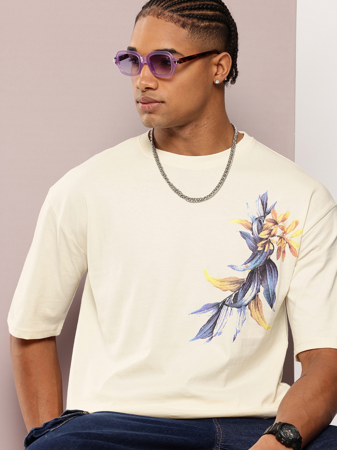 Kook N Keech Graphic Printed Drop-Shoulder Sleeves Pure Cotton Oversized T-shirt, Cream
Kook N Keech Graphic Printed Drop-Shoulder Sleeves Pure Cotton Oversized T-shirt, Cream