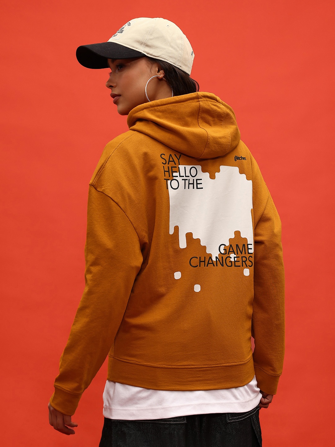 glitchez Graphics Flair Drop-Shoulder Sleeves Oversized Hooded Sweatshirt, Mustard
glitchez Graphics Flair Drop-Shoulder Sleeves Oversized Hooded Sweatshirt, Mustard