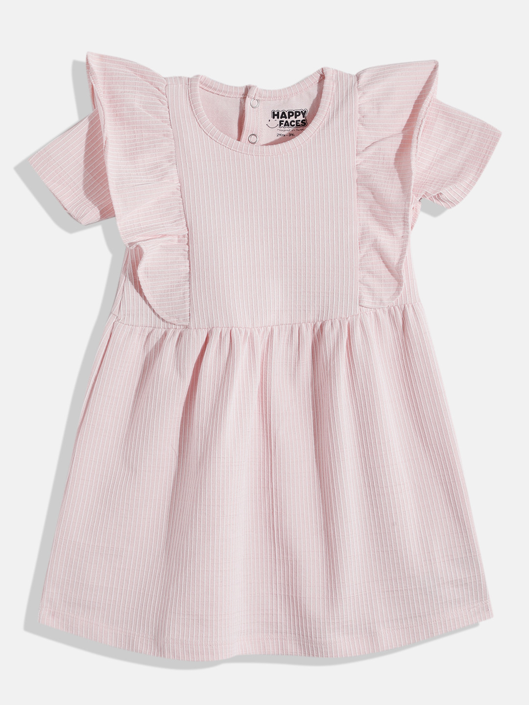 Happy Faces Girls Striped Ruffled Fit & Flare Pure Cotton Dress, Pink
Happy Faces Girls Striped Ruffled Fit & Flare Pure Cotton Dress, Pink