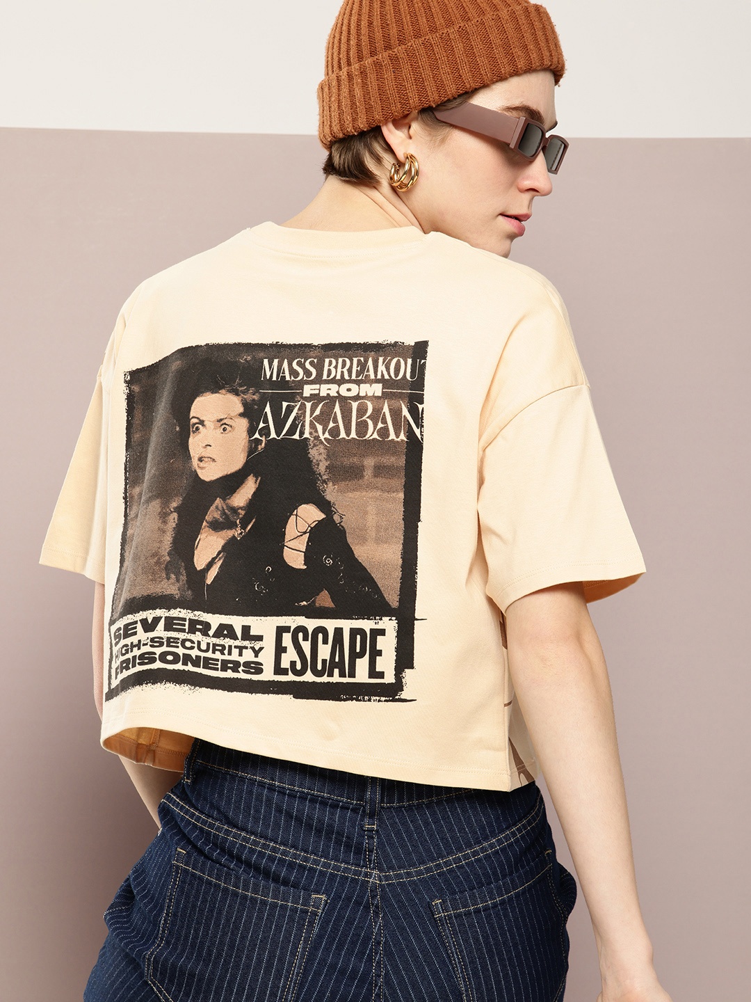 Kook N Keech Graphic & Typography Printed Drop-Shoulder Pure Cotton Boxy Crop T-shirt, Beige
Kook N Keech Graphic & Typography Printed Drop-Shoulder Pure Cotton Boxy Crop T-shirt, Beige