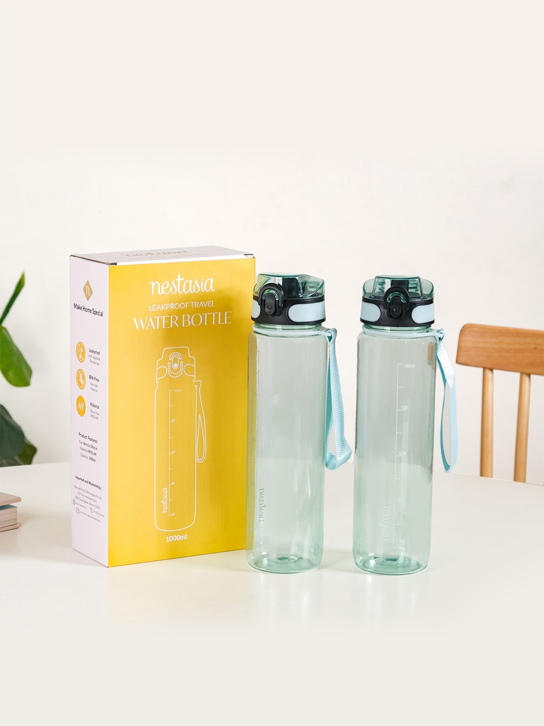 Nestasia Green & Black 2 Pieces Sipper Water Bottle With Leakproof Dust Cap 1000ml
Nestasia Green & Black 2 Pieces Sipper Water Bottle With Leakproof Dust Cap 1000ml