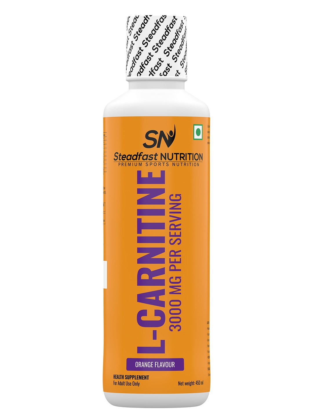 Steadfast Nutrition L-Carnitine 3000mg Liquid Supplement with Vitamin B5 450ml (Orange), White
Steadfast Nutrition L-Carnitine 3000mg Liquid Supplement with Vitamin B5 450ml (Orange), White