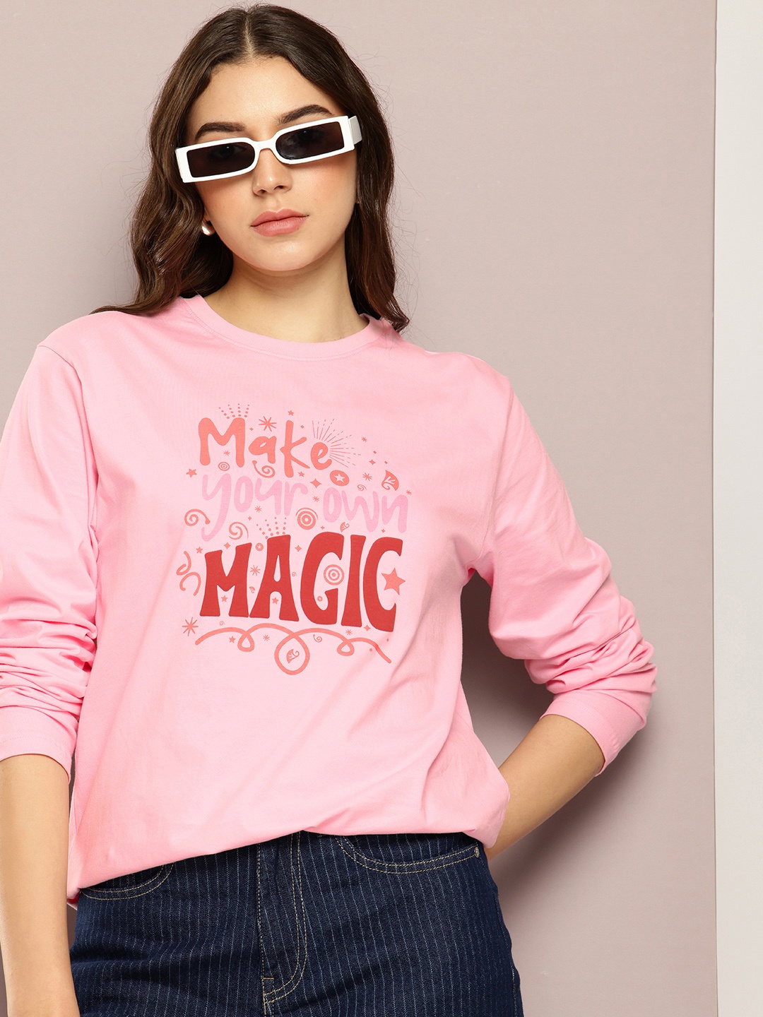 DILLINGER Typography Printed Drop-Shoulder Sleeves Oversized Pure Cotton T-shirt, Pink
DILLINGER Typography Printed Drop-Shoulder Sleeves Oversized Pure Cotton T-shirt, Pink