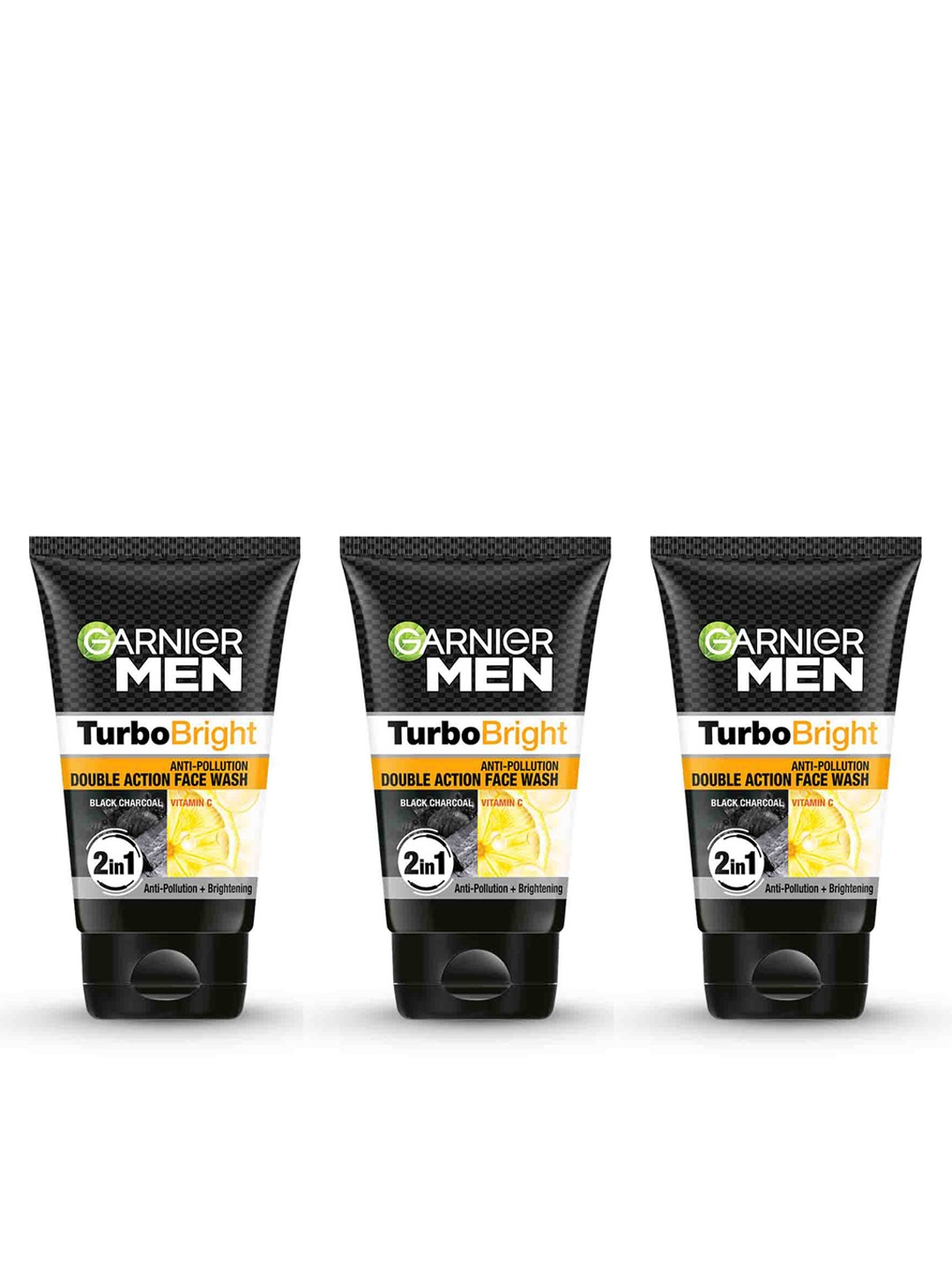 Garnier Men Set of 3 Turbo Bright Double Action Face Wash with Charcoal - 100 g each, Black
Garnier Men Set of 3 Turbo Bright Double Action Face Wash with Charcoal - 100 g each, Black