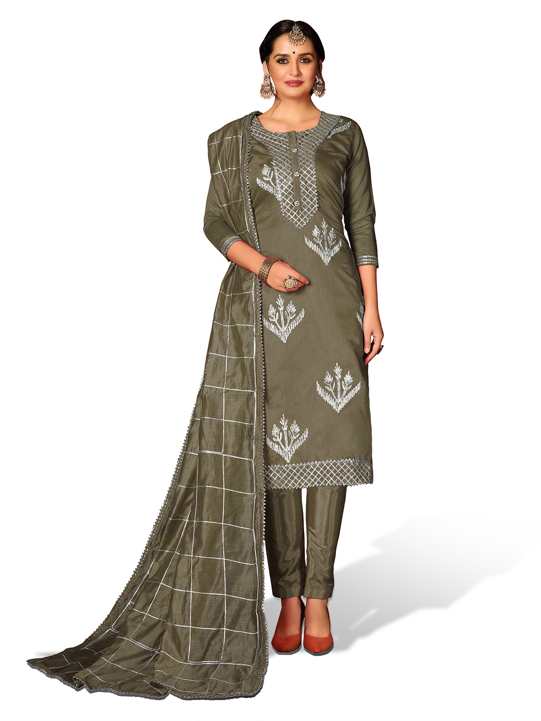 Maroosh Ethnic Motifs Embroidered Gotta Patti Cotton Unstitched Dress Material, Green
Maroosh Ethnic Motifs Embroidered Gotta Patti Cotton Unstitched Dress Material, Green