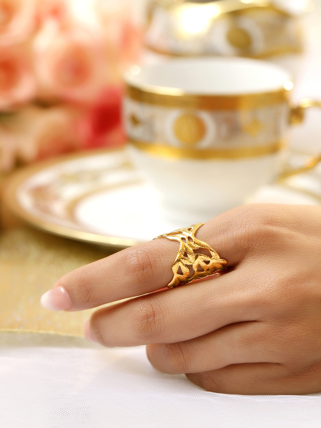 Rubans Voguish 18K Gold-Plated Stainless-Steel Tarnish-Free Demi-Fine Adjustable Ring
Rubans Voguish 18K Gold-Plated Stainless-Steel Tarnish-Free Demi-Fine Adjustable Ring