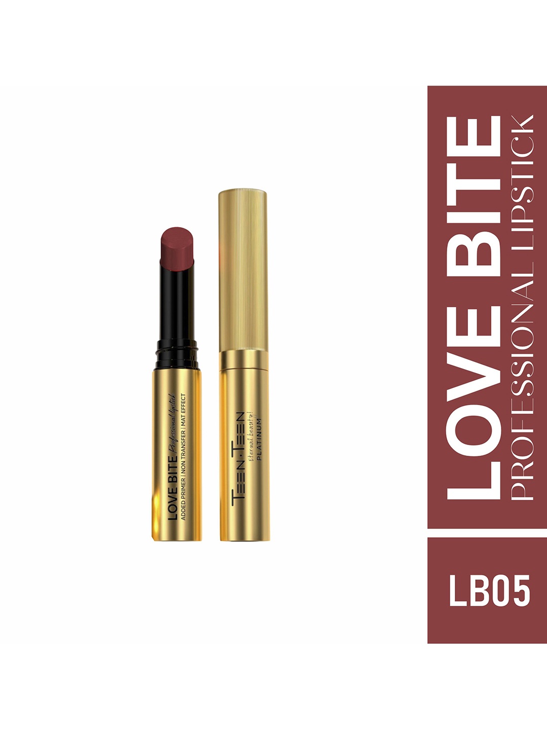 TEEN TEEN COSMETICS Love Bite Professional Non Transfer Lipstick- 4 g- Red-Wine LB05, Brown
TEEN TEEN COSMETICS Love Bite Professional Non Transfer Lipstick- 4 g- Red-Wine LB05, Brown
