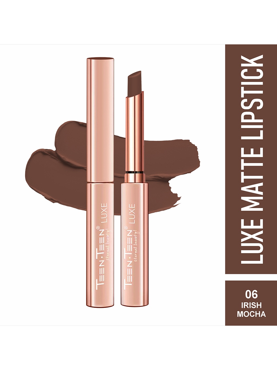 TEEN TEEN COSMETICS Luxe Matte Long Lasting Non Transfer Lipstick- 1g - Irish-Mocha - 06, Brown
TEEN TEEN COSMETICS Luxe Matte Long Lasting Non Transfer Lipstick- 1g - Irish-Mocha - 06, Brown