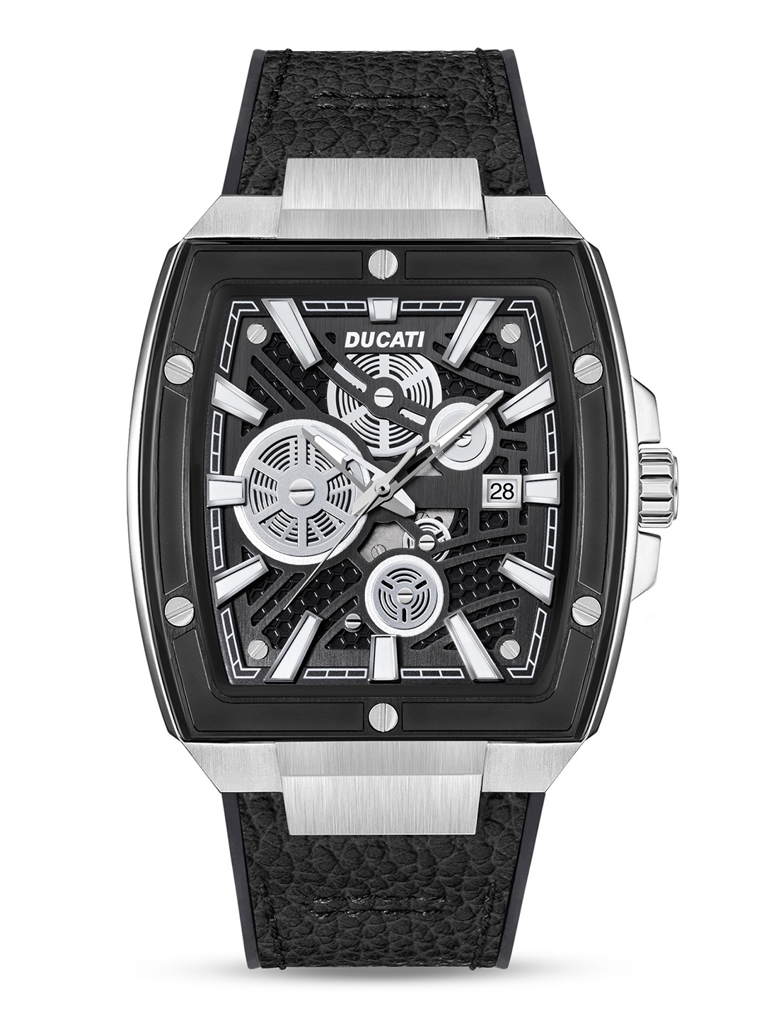 Ducati Men Dial & Leather Textured Straps Analogue Watch DTWGB0000701, Black
Ducati Men Dial & Leather Textured Straps Analogue Watch DTWGB0000701, Black