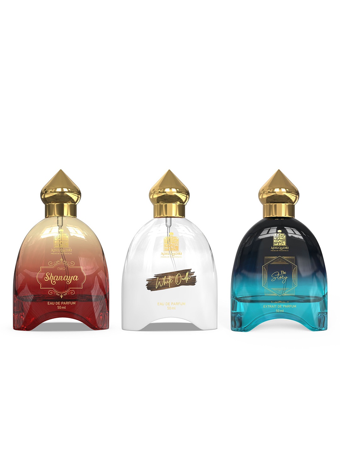 ADILQADRI Set Of 3 Long Lasting Eau De Parfum 50ml Each - Shanaya+White Oudh+The Story, Peach
ADILQADRI Set Of 3 Long Lasting Eau De Parfum 50ml Each - Shanaya+White Oudh+The Story, Peach