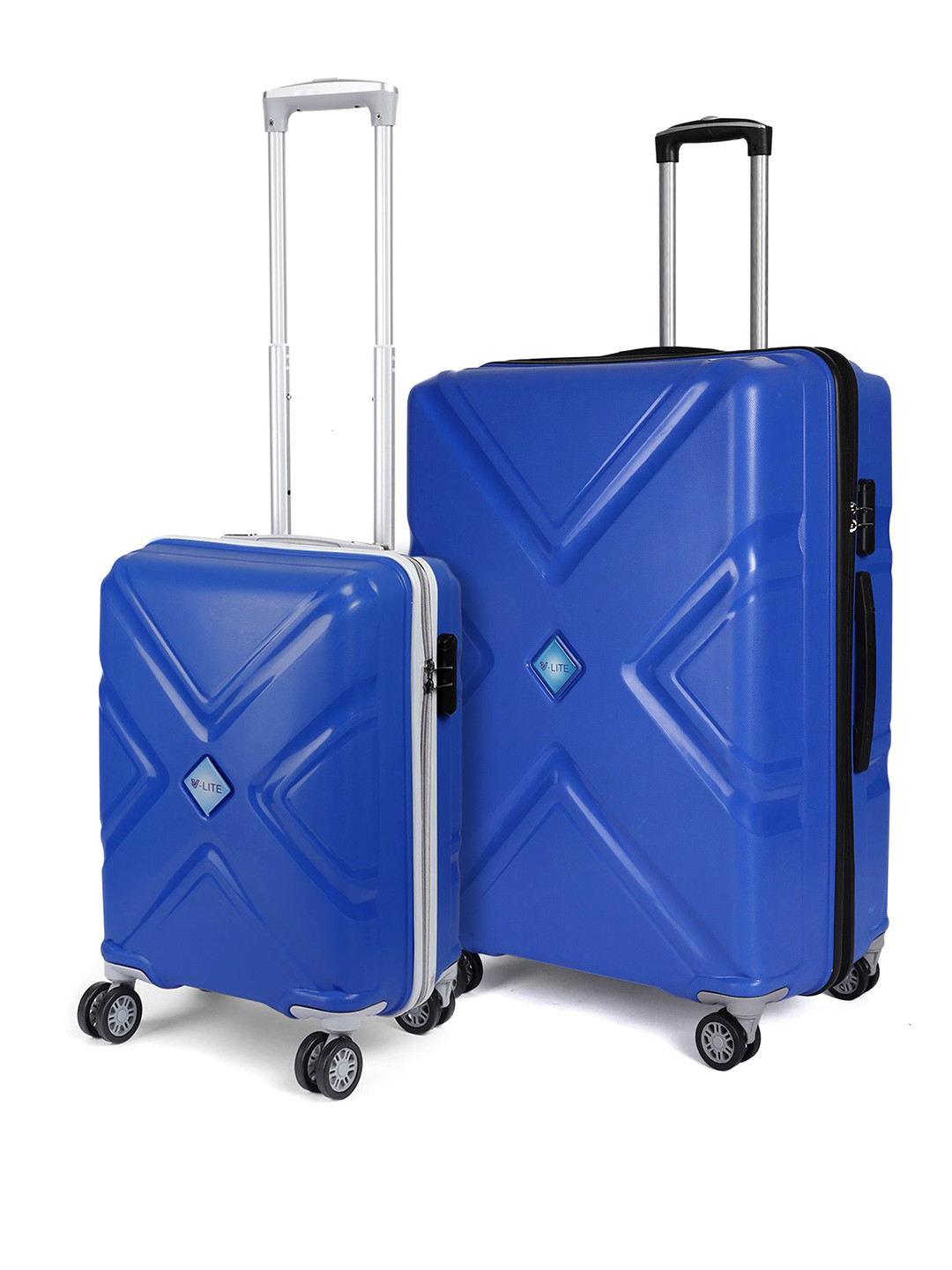 V By Verage Set of 2 Glanza 360-Degree Rotation Hard-Sided Trolley Bags, Blue
V By Verage Set of 2 Glanza 360-Degree Rotation Hard-Sided Trolley Bags, Blue