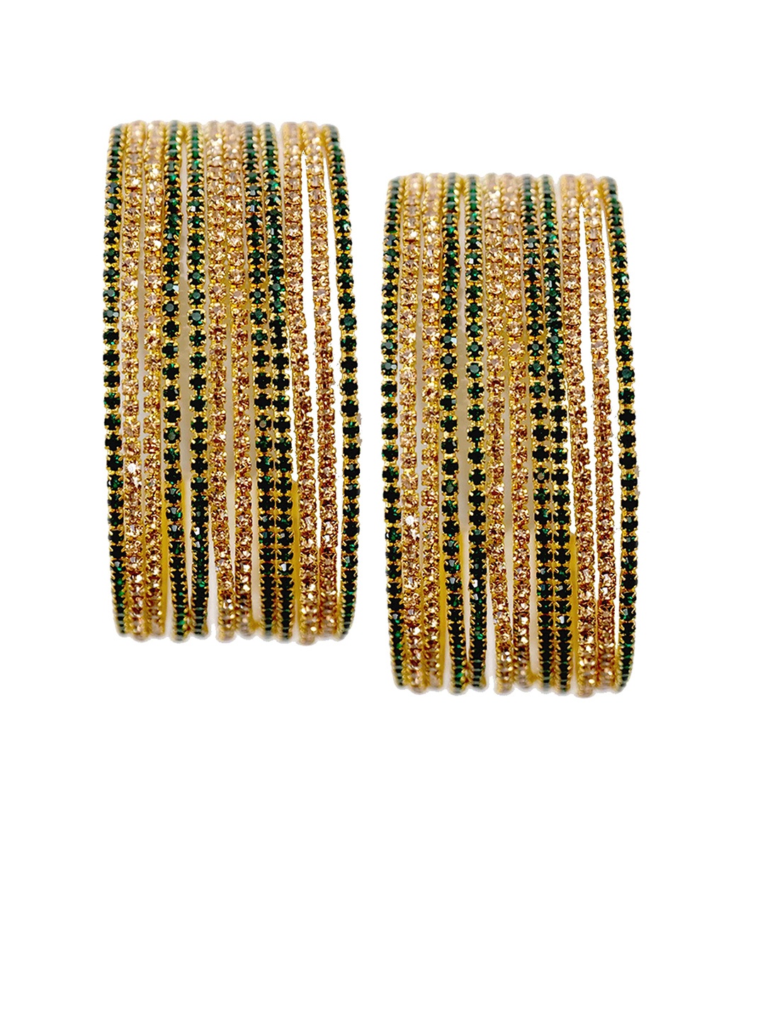 ZULKA Set of 24 Non-Precious Metal Base Metal with Zircon Gemstone Studded worked Bangle, Gold
ZULKA Set of 24 Non-Precious Metal Base Metal with Zircon Gemstone Studded worked Bangle, Gold