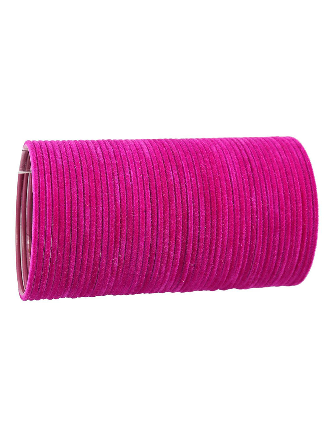 ZULKA Set of 48 Plain Velvet Finish Metal Bangle, Magenta 
ZULKA Set of 48 Plain Velvet Finish Metal Bangle, Magenta