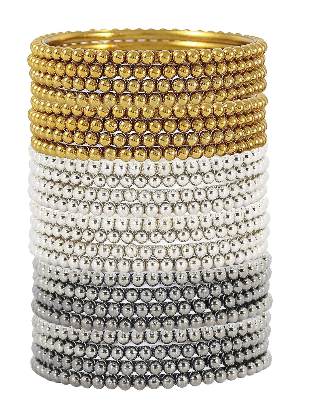 ZULKA Set of 24 Non-Precious Metal with Ball Chain Linked Glossy Finished Kada, Gold
ZULKA Set of 24 Non-Precious Metal with Ball Chain Linked Glossy Finished Kada, Gold