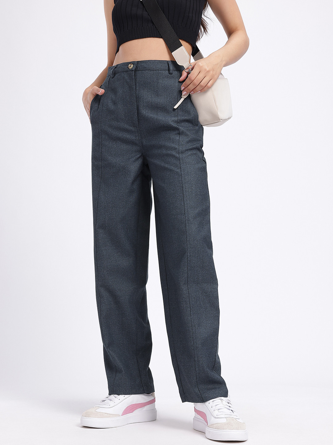 glitchez Women Effortless Fit Trouser, Navy blue
glitchez Women Effortless Fit Trouser, Navy blue