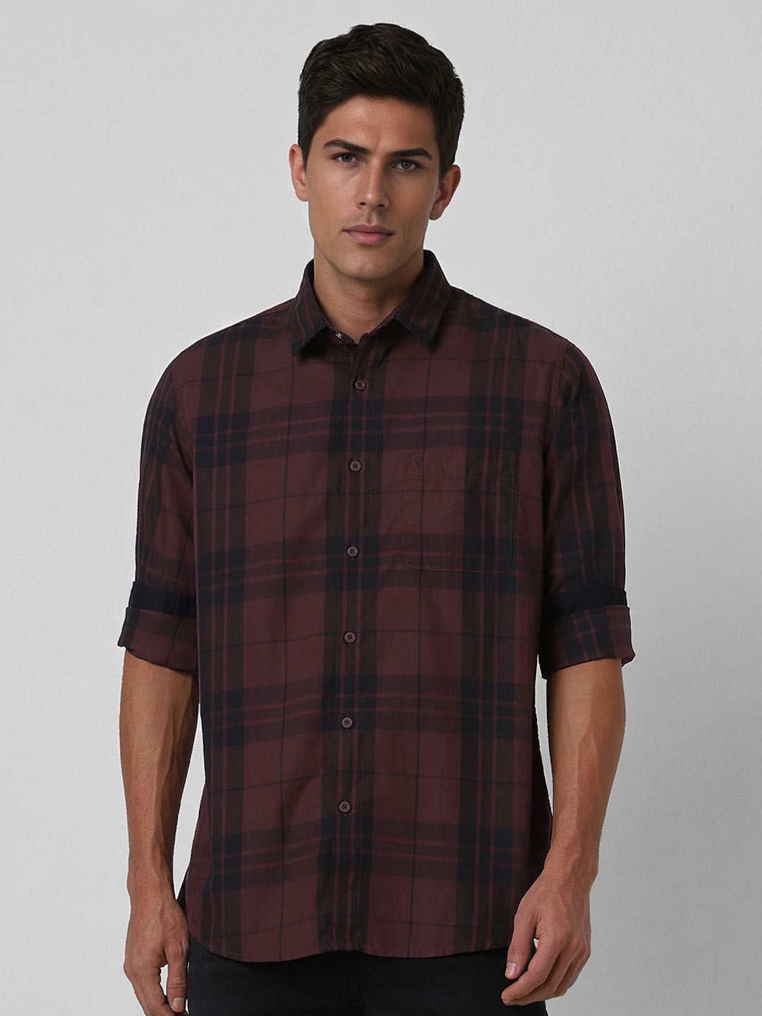 VAN HEUSEN DENIM LABS Men Spread Collar Tartan Checked Cotton Slim Fit Casual Shirt, Purple
VAN HEUSEN DENIM LABS Men Spread Collar Tartan Checked Cotton Slim Fit Casual Shirt, Purple