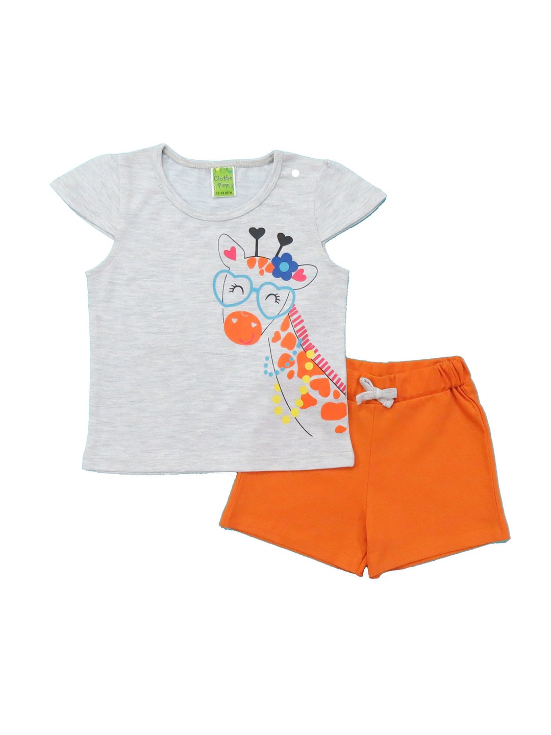 Clothe Funn Girls Printed Round Neck Shorts Sleeves Pure Cotton Top With Shorts, Grey melange
Clothe Funn Girls Printed Round Neck Shorts Sleeves Pure Cotton Top With Shorts, Grey melange