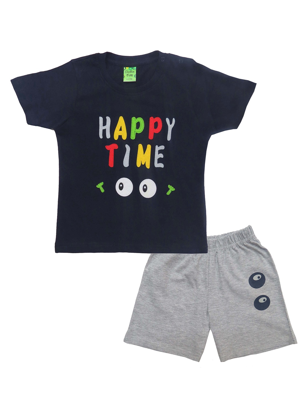 Clothe Funn Boys Printed Round Neck Shorts Sleeves Pure Cotton T-Shirt With Shorts, Navy blue
Clothe Funn Boys Printed Round Neck Shorts Sleeves Pure Cotton T-Shirt With Shorts, Navy blue