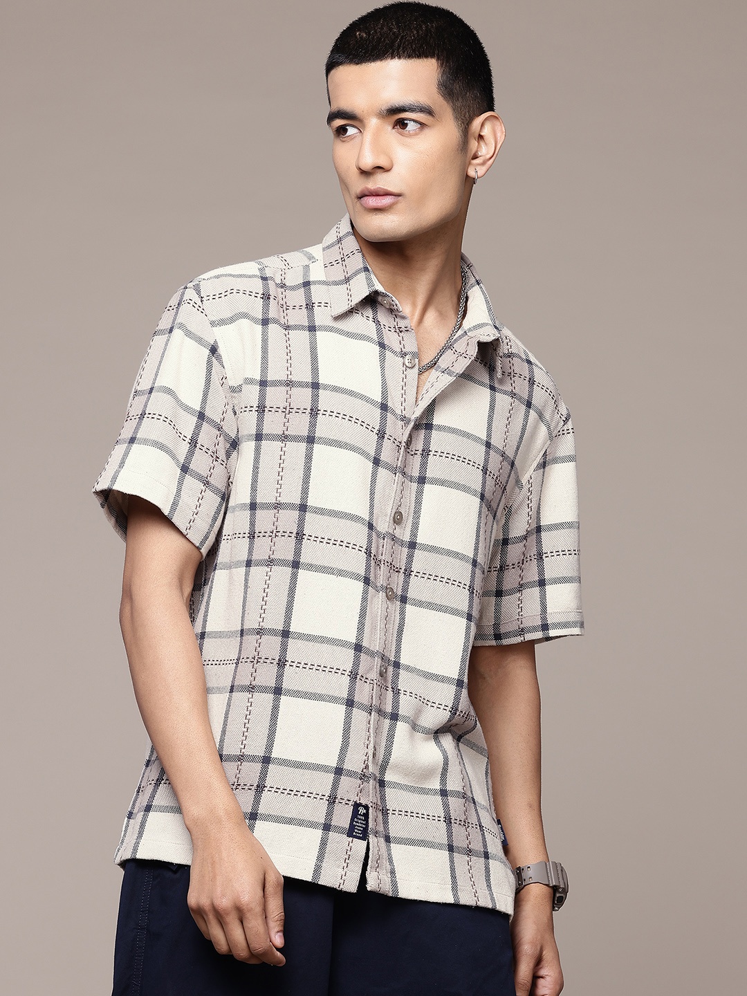 The Roadster Lifestyle Co. Comfort Checked Pure Cotton Relaxed Fit Casual Shirt, Beige
The Roadster Lifestyle Co. Comfort Checked Pure Cotton Relaxed Fit Casual Shirt, Beige