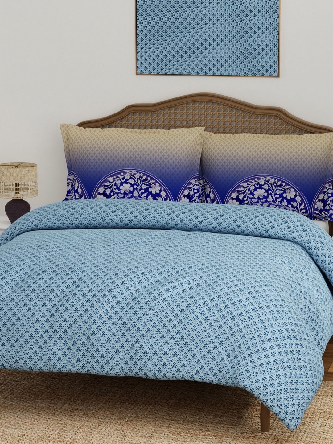 Boutique Living India Blue Ethnic Motifs 200 TC Cotton King Bedsheet Set 2.74 m x 2.74 m
Boutique Living India Blue Ethnic Motifs 200 TC Cotton King Bedsheet Set 2.74 m x 2.74 m