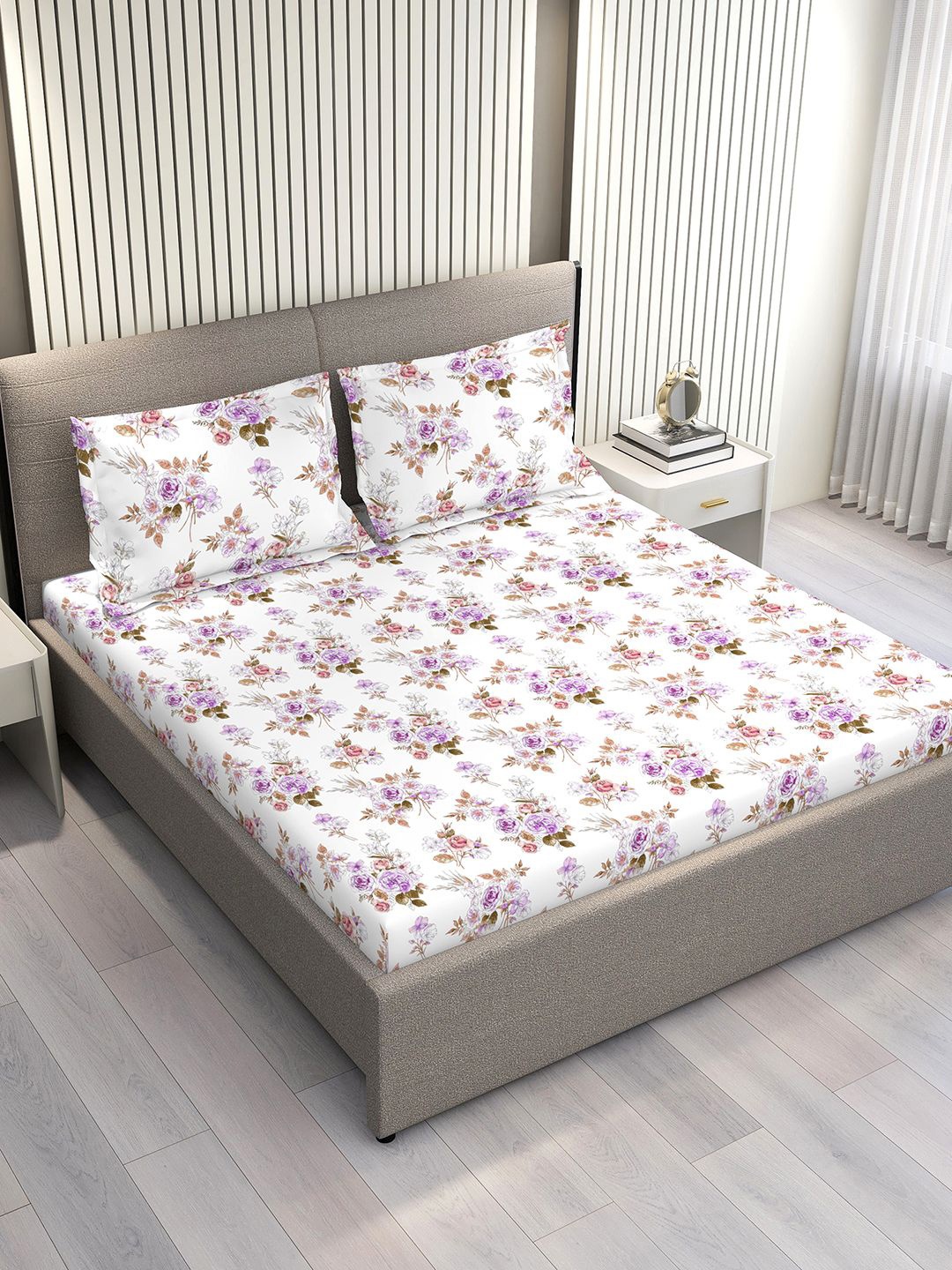Layers Marigold White & Pink Floral Cotton 144 TC Double King Bedsheet Set-2.74 m x 2.74 m
Layers Marigold White & Pink Floral Cotton 144 TC Double King Bedsheet Set-2.74 m x 2.74 m