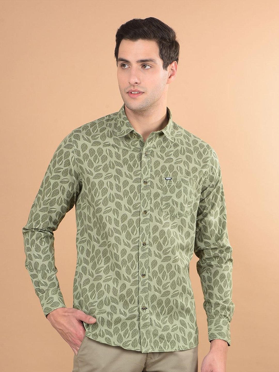 Canary London Men Smart Slim Fit Spread Collar Floral Printed Cotton Casual Shirt, Olive
Canary London Men Smart Slim Fit Spread Collar Floral Printed Cotton Casual Shirt, Olive