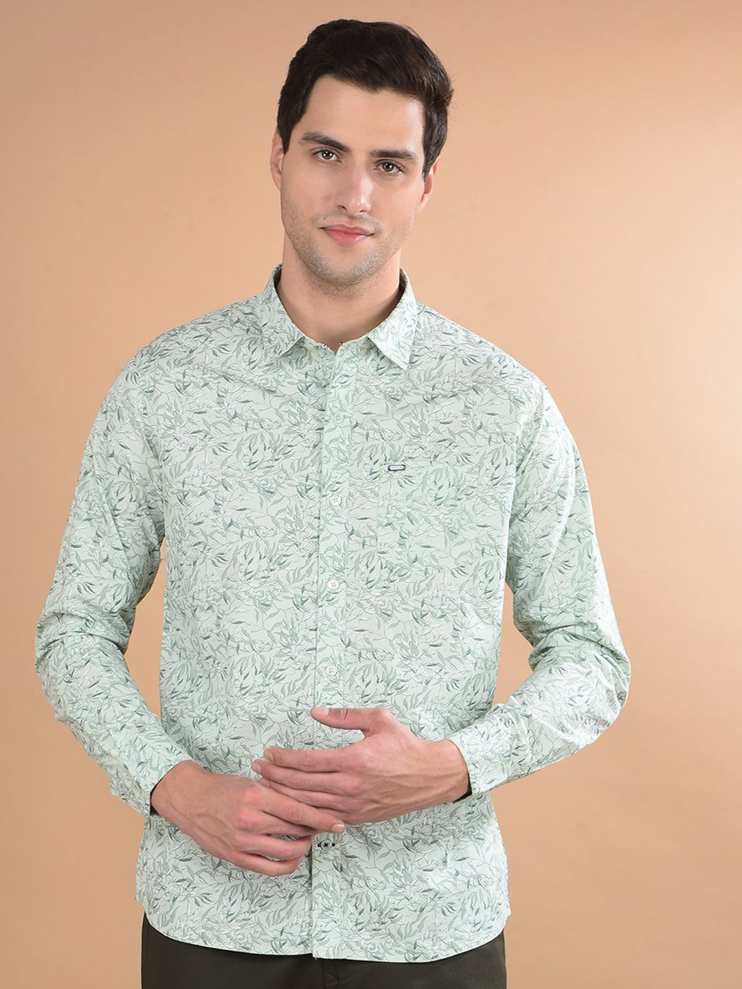 Canary London Men Smart Slim Fit Spread Collar Floral Printed Cotton Casual Shirt, Green
Canary London Men Smart Slim Fit Spread Collar Floral Printed Cotton Casual Shirt, Green