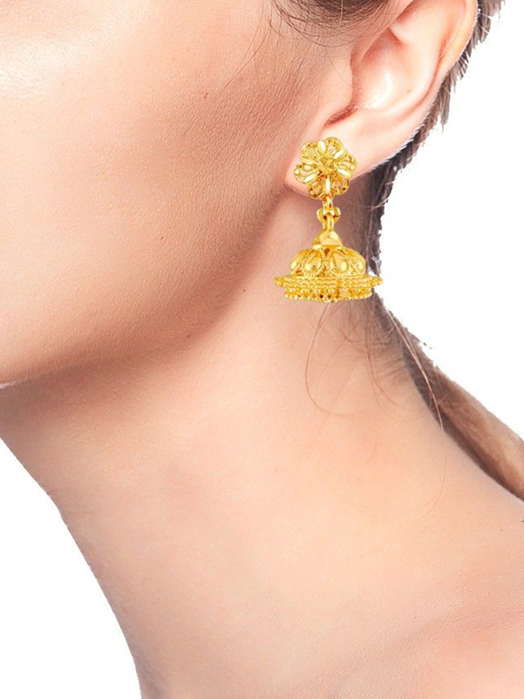 PINAAKA DARINI Set Of 2 Gold-Plated Dome Shaped Stone Studded & Pearls Temple Jhumkas
PINAAKA DARINI Set Of 2 Gold-Plated Dome Shaped Stone Studded & Pearls Temple Jhumkas
