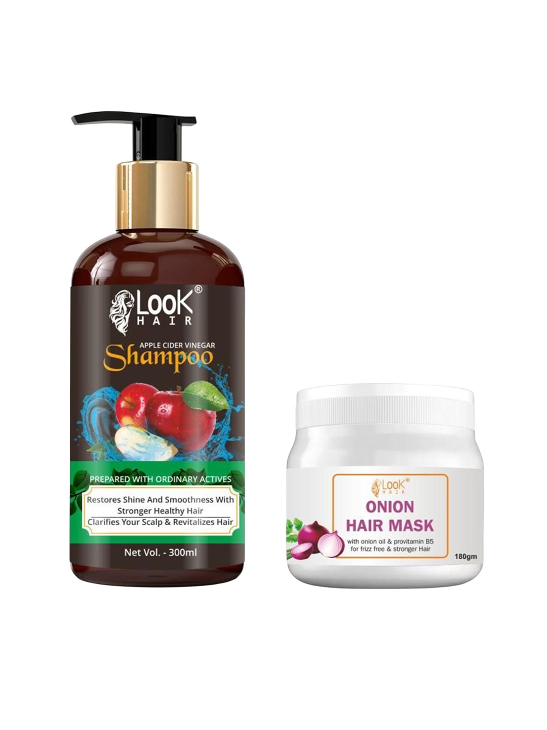 LOOK HAIR Set Of 2 Onion Hair Mask - 180 g With Apple Cider Vinegar Shampoo - 300 ml, Red
LOOK HAIR Set Of 2 Onion Hair Mask - 180 g With Apple Cider Vinegar Shampoo - 300 ml, Red