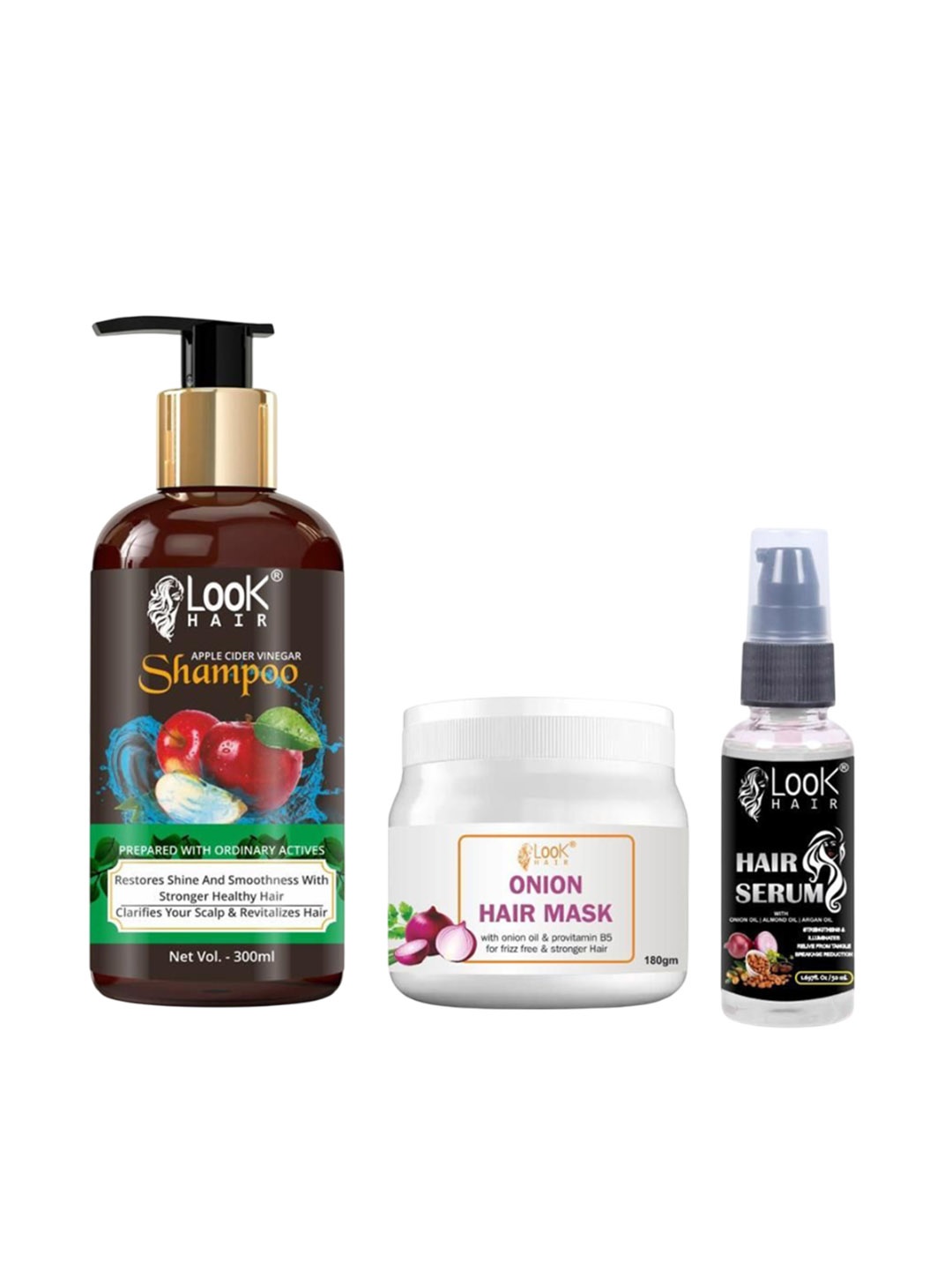 LOOK HAIR Set Of 3 Onion Hair Mask With Apple Cider Vinegar Shampoo & Hair Serum -530ml, Red
LOOK HAIR Set Of 3 Onion Hair Mask With Apple Cider Vinegar Shampoo & Hair Serum -530ml, Red