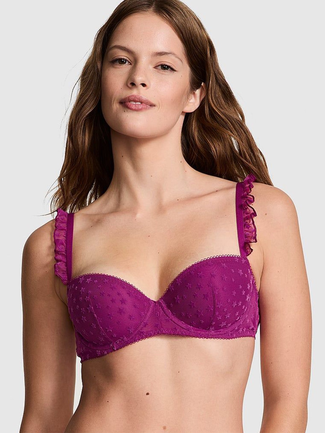 Victoria's Secret Women Medium Coverage Underwired Lightly Padded Balconette Bra, Purple
Victoria's Secret Women Medium Coverage Underwired Lightly Padded Balconette Bra, Purple