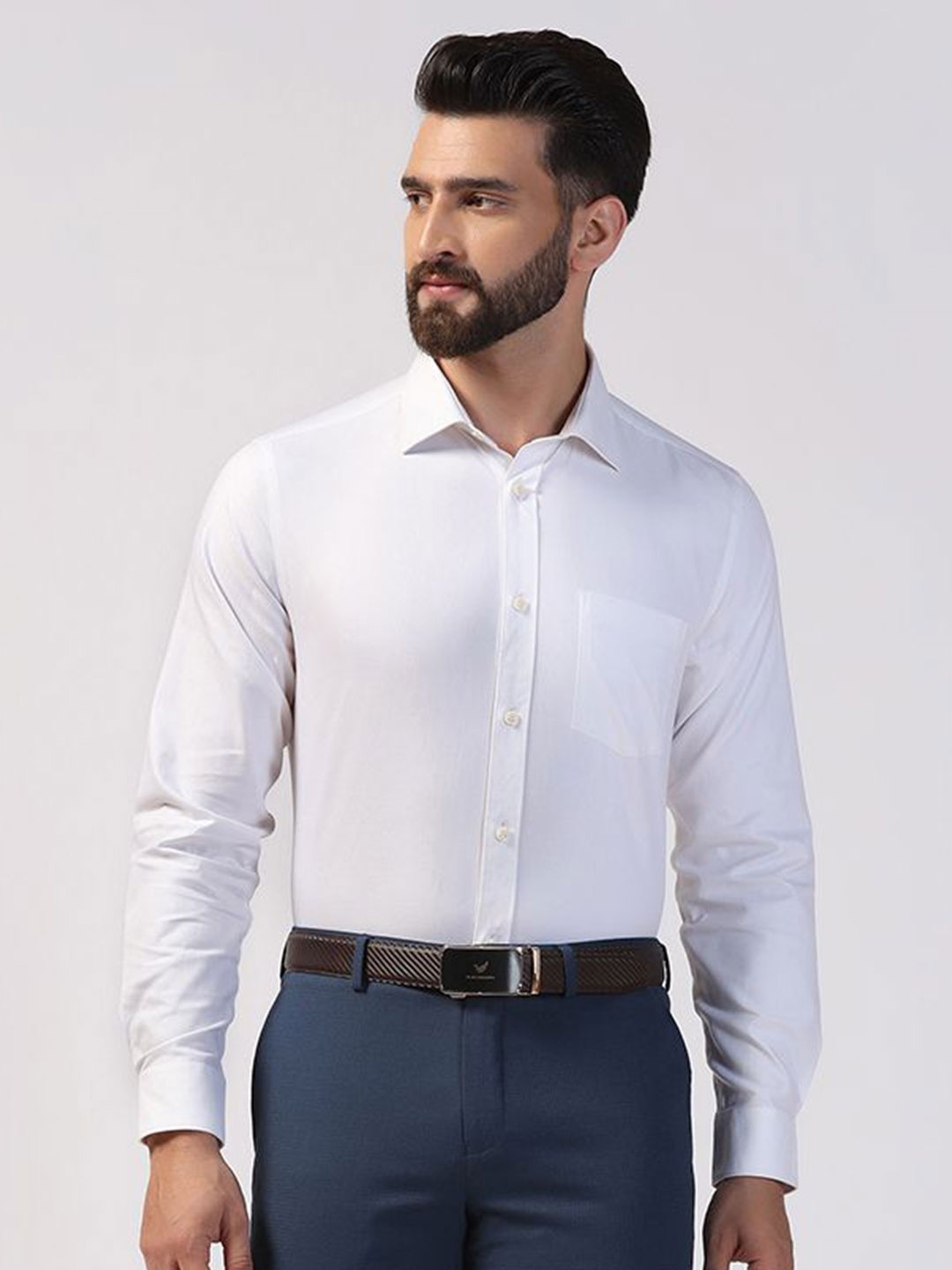 Blackberrys Men India Slim Cutaway Collar Solid Cotton Slim Fit Casual Shirt, White
Blackberrys Men India Slim Cutaway Collar Solid Cotton Slim Fit Casual Shirt, White