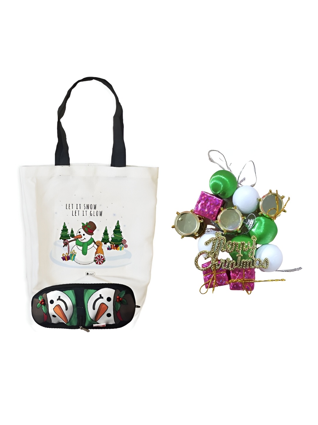 Indigifts White & Green 13 Pieces Convertible Travel Tote Pouch With Tree Ornaments
Indigifts White & Green 13 Pieces Convertible Travel Tote Pouch With Tree Ornaments