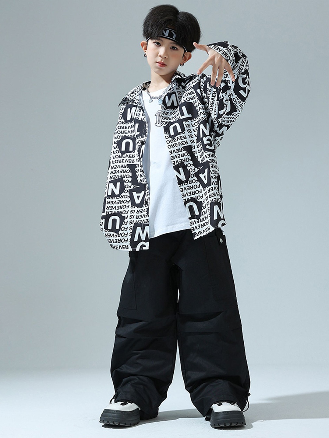 LULU & SKY Unisex Kids Spread Collar Typography Printed Oversized Casual Shirt, White
LULU & SKY Unisex Kids Spread Collar Typography Printed Oversized Casual Shirt, White