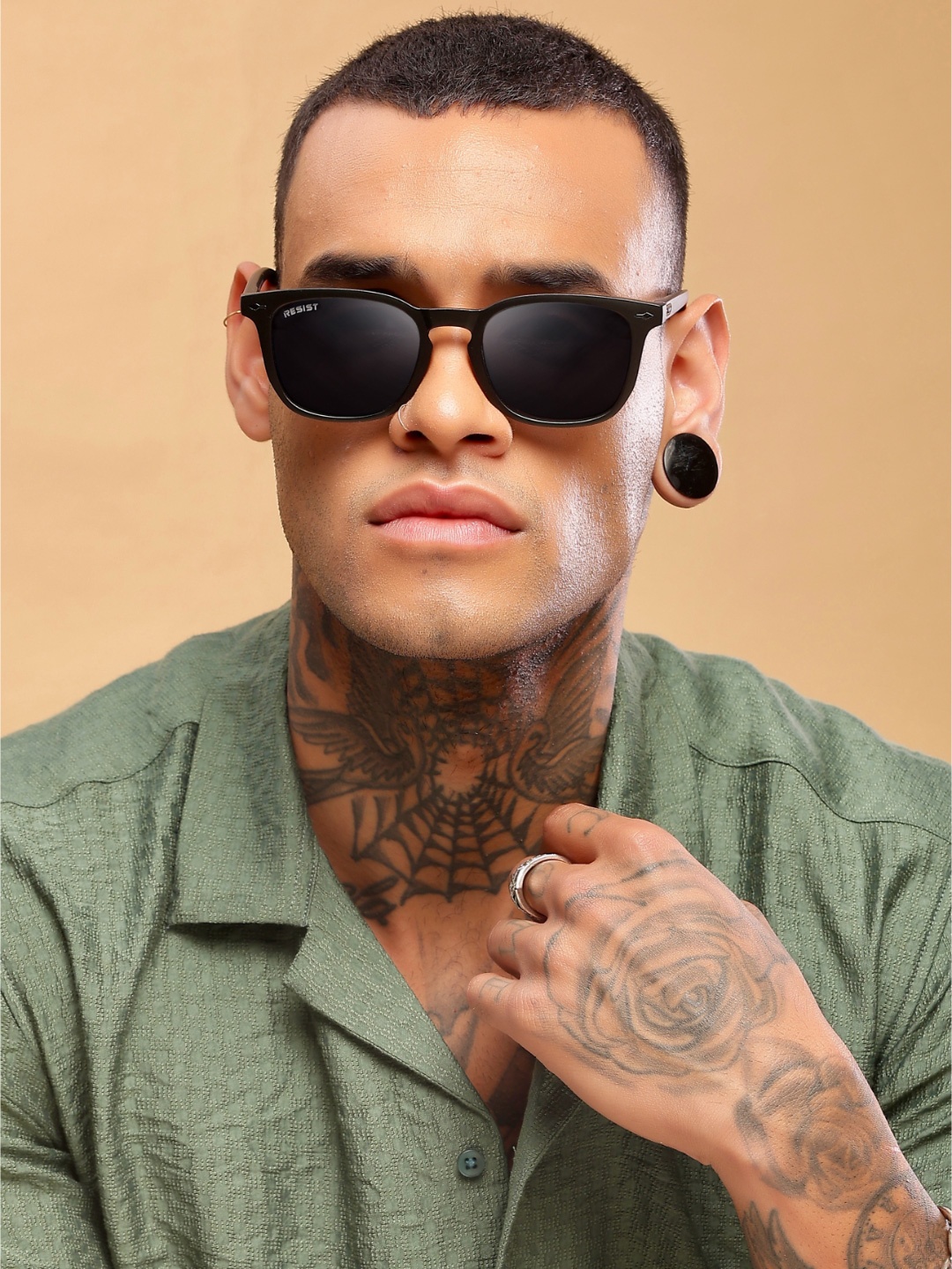RESIST EYEWEAR Unisex Wayfarer Sunglasses with UV Protected Lens-ZYAN BLACK BLACK 4
RESIST EYEWEAR Unisex Wayfarer Sunglasses with UV Protected Lens-ZYAN BLACK BLACK 4