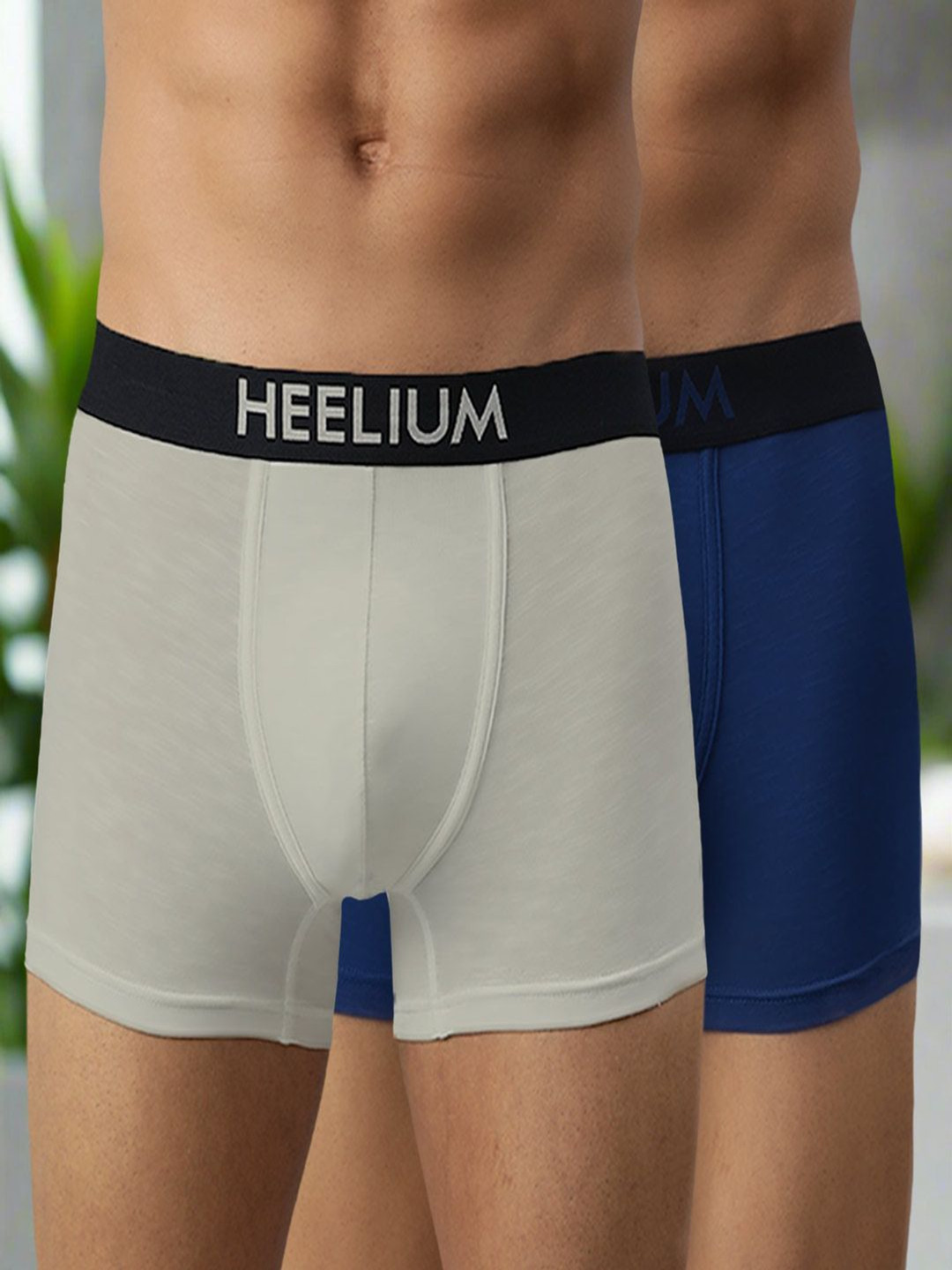 HEELIUM Men Pack of 2 Bamboo Super Soft & Odour Free Comfort Fit Trunk, Grey 
HEELIUM Men Pack of 2 Bamboo Super Soft & Odour Free Comfort Fit Trunk, Grey
