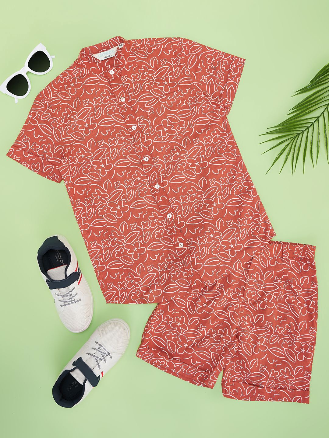 indus route by Pantaloons Boys Band Collar Printed Pure Cotton Shirt with Shorts, Pink
indus route by Pantaloons Boys Band Collar Printed Pure Cotton Shirt with Shorts, Pink