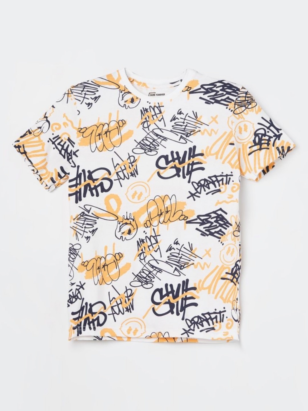 Fame Forever by Lifestyle Boys Conversational Printed Round Neck Cotton T-shirt, White
Fame Forever by Lifestyle Boys Conversational Printed Round Neck Cotton T-shirt, White