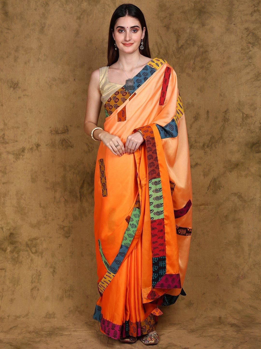 Exotic India Dual Shade Patchwork Saree Handcrafted by Adivasi Women of Madhya Pradesh, Orange
Exotic India Dual Shade Patchwork Saree Handcrafted by Adivasi Women of Madhya Pradesh, Orange